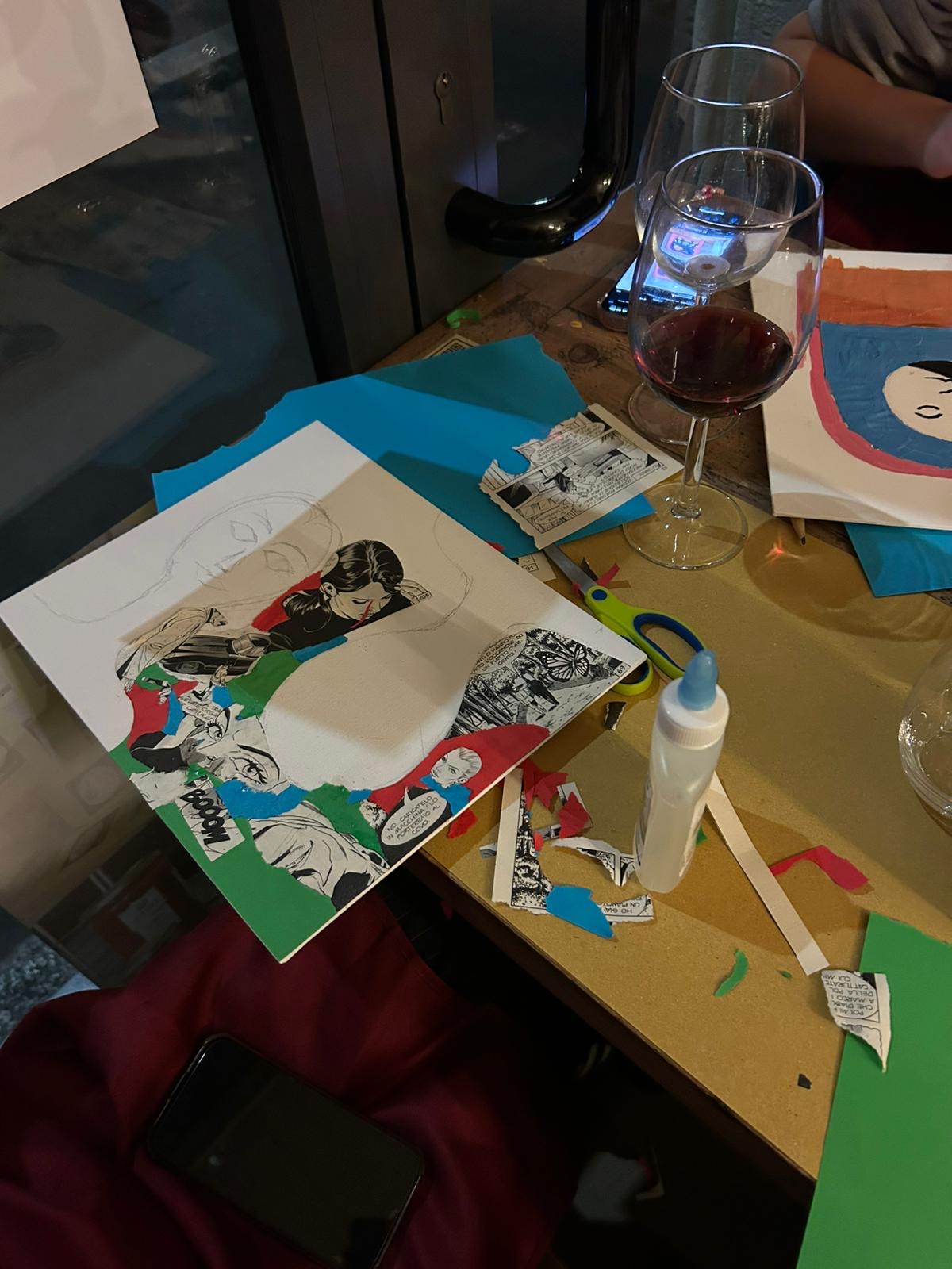 Create your artistic collage with an aperitif at a wine bar in Milan