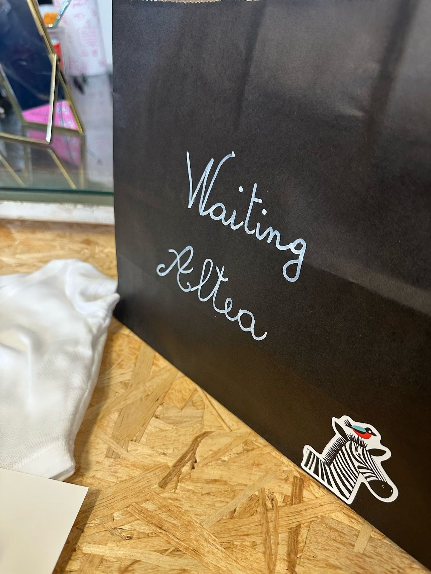 Paint on fabric in an artist's studio