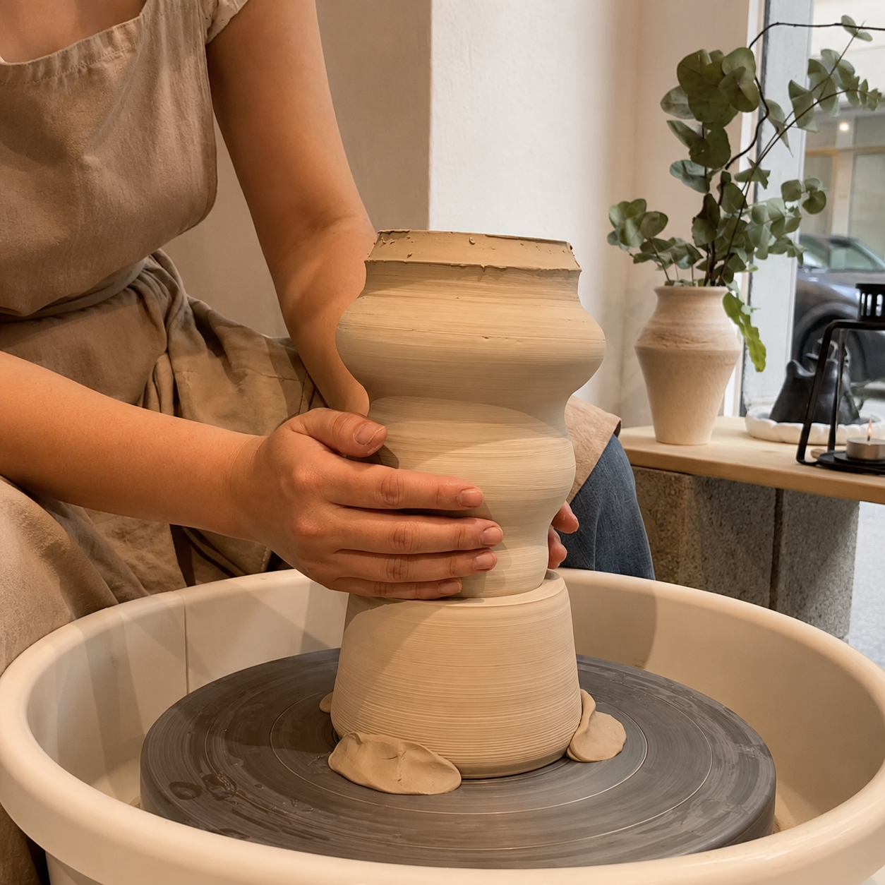 Learn the coiling technique in an elegant ceramic studio in Milan