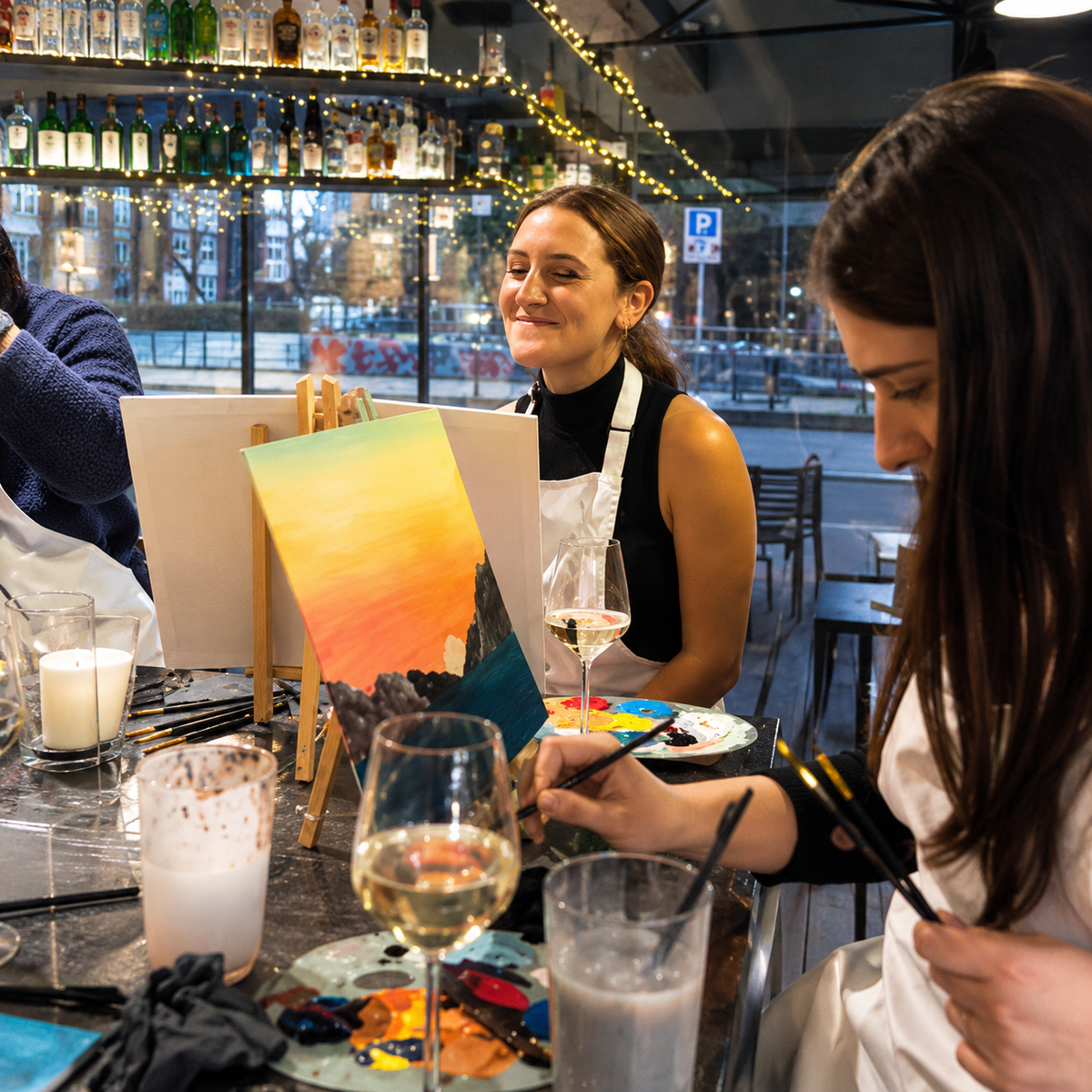 Dipingi il tuo quadro in centro a Milano con aperitivo o tè