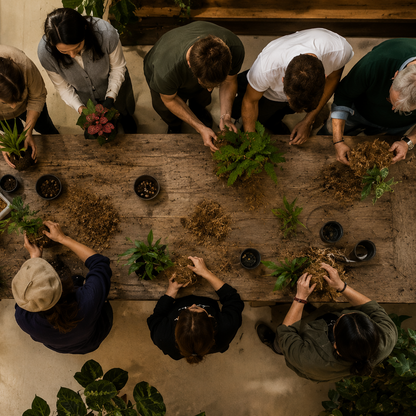 Create your glass or bark terrarium in a botanical workshop in Milan