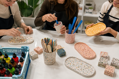 Create your terrazzo eco-resin tray in Milan