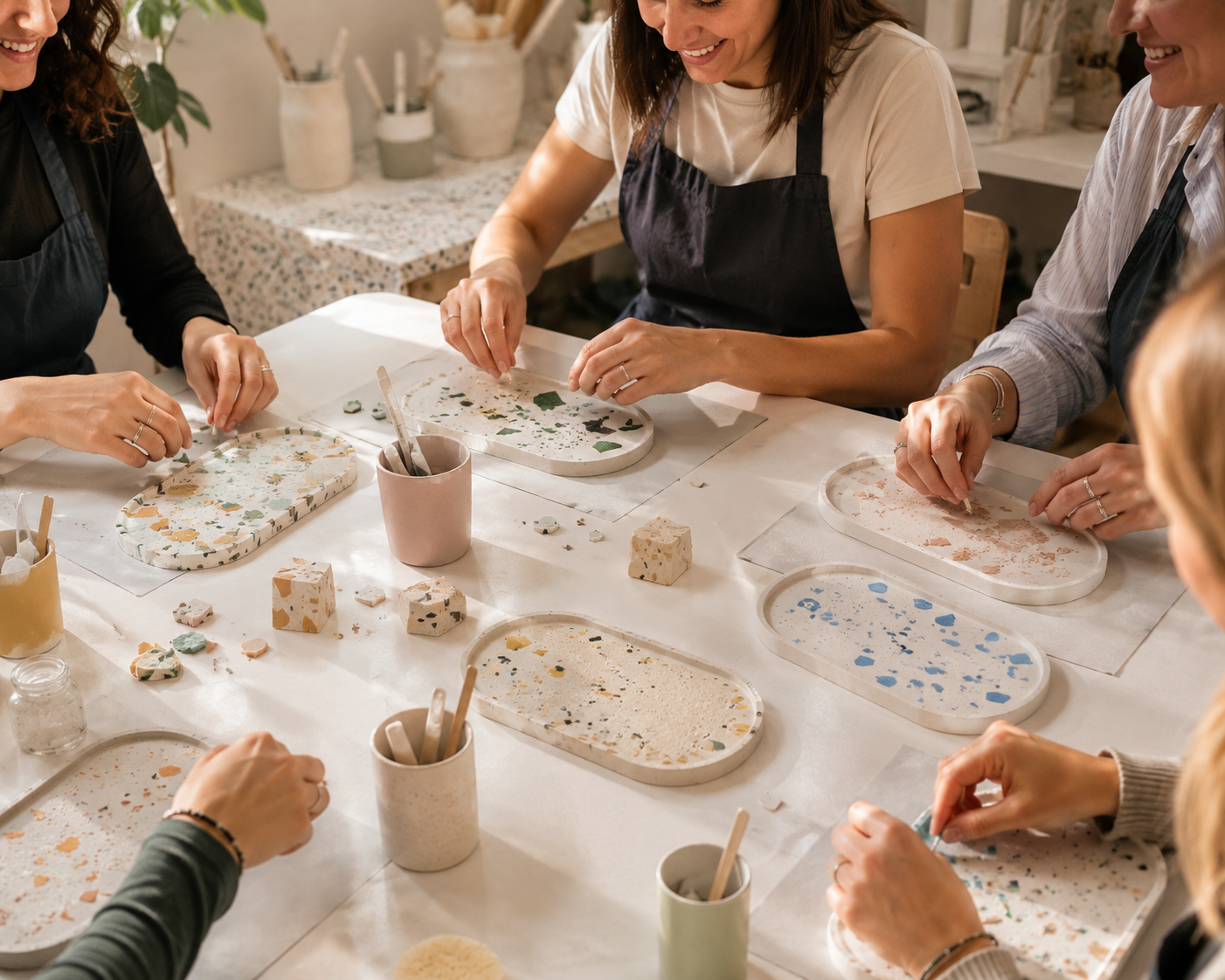 Create your terrazzo eco-resin tray in Milan