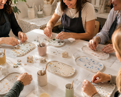 Create your terrazzo eco-resin tray in Milan