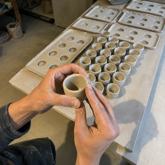 Crea una collezione di tazzine in ceramica in un laboratorio di Milano
