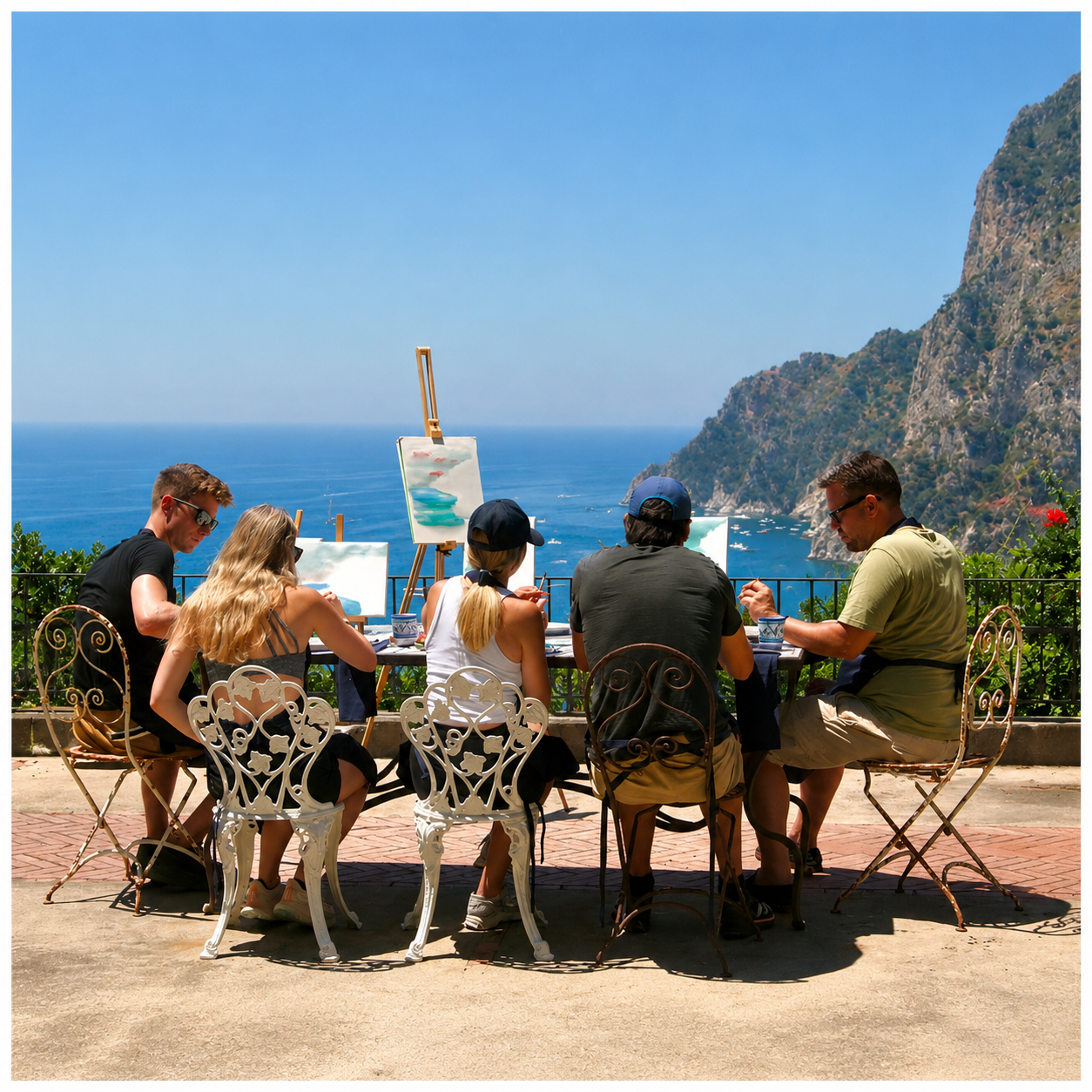 Dipingi la Dolce Vita di Capri con carta d'Amalfi e acquerelli