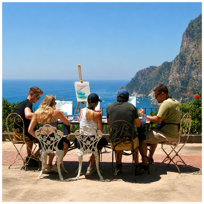 Dipingi la Dolce Vita di Capri con carta d'Amalfi e acquerelli