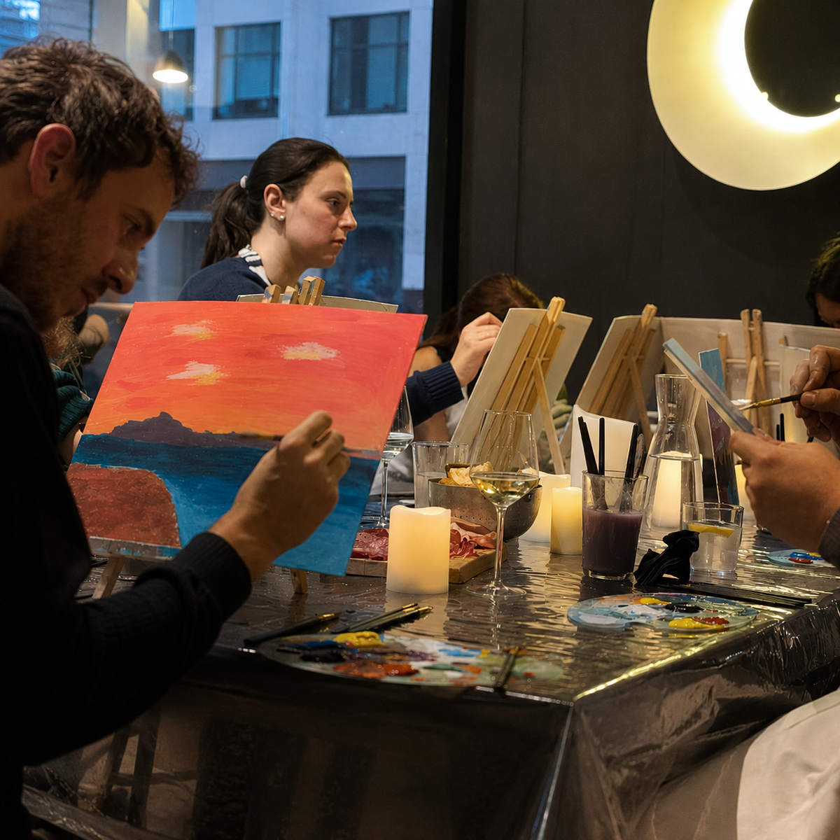 Dipingi il tuo quadro in centro a Milano con aperitivo o tè