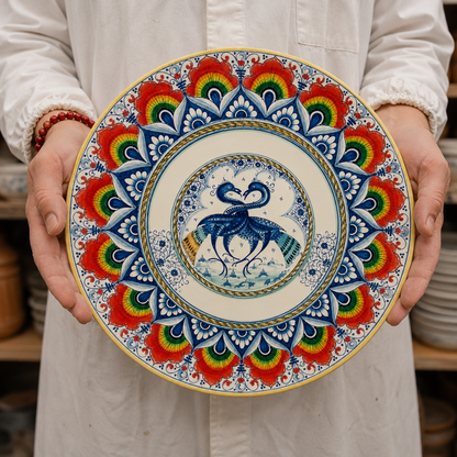 Decora una maiolica in uno storico atelier artigiano a Firenze