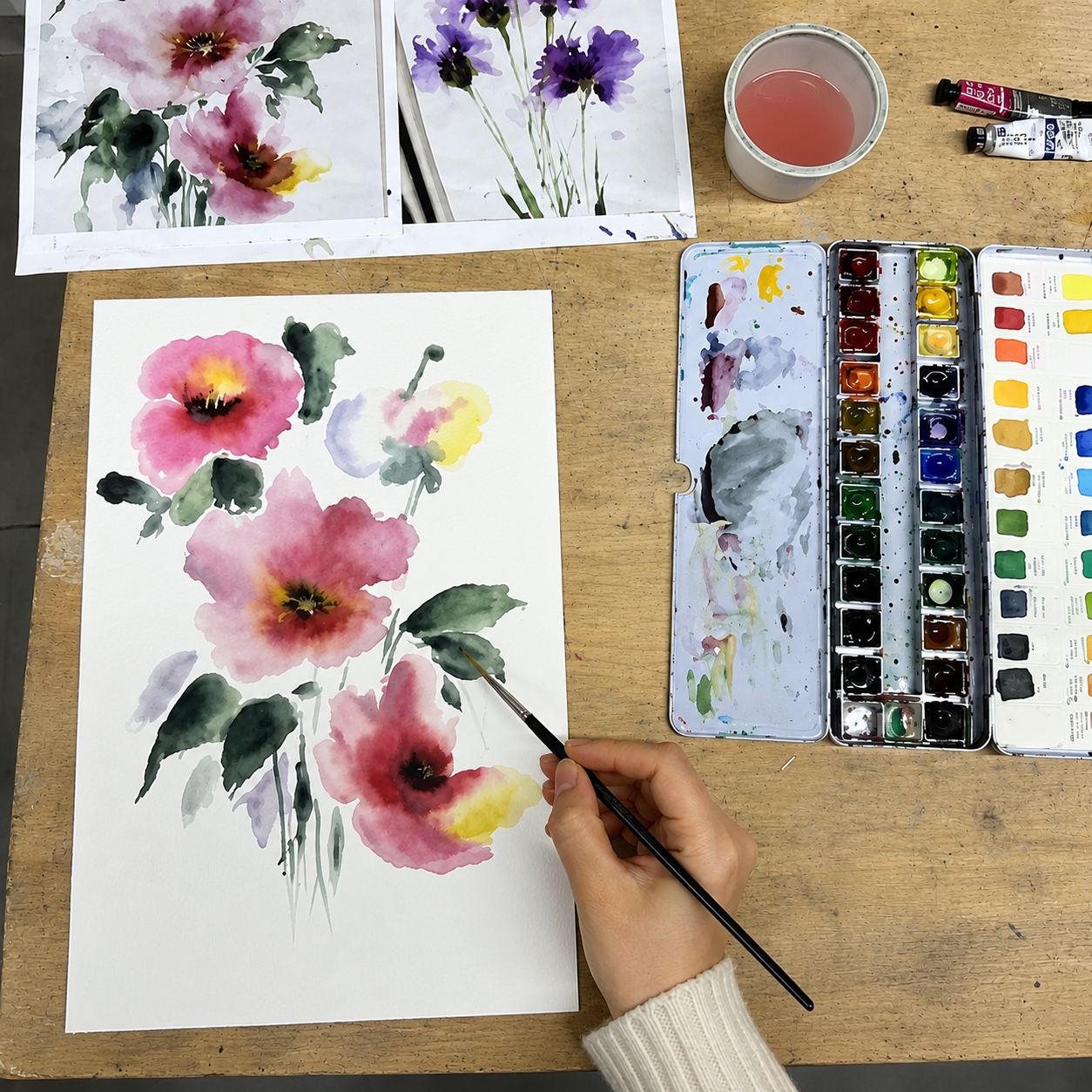 Dipingi ad acquarello nel cuore di Firenze con un'artista professionista