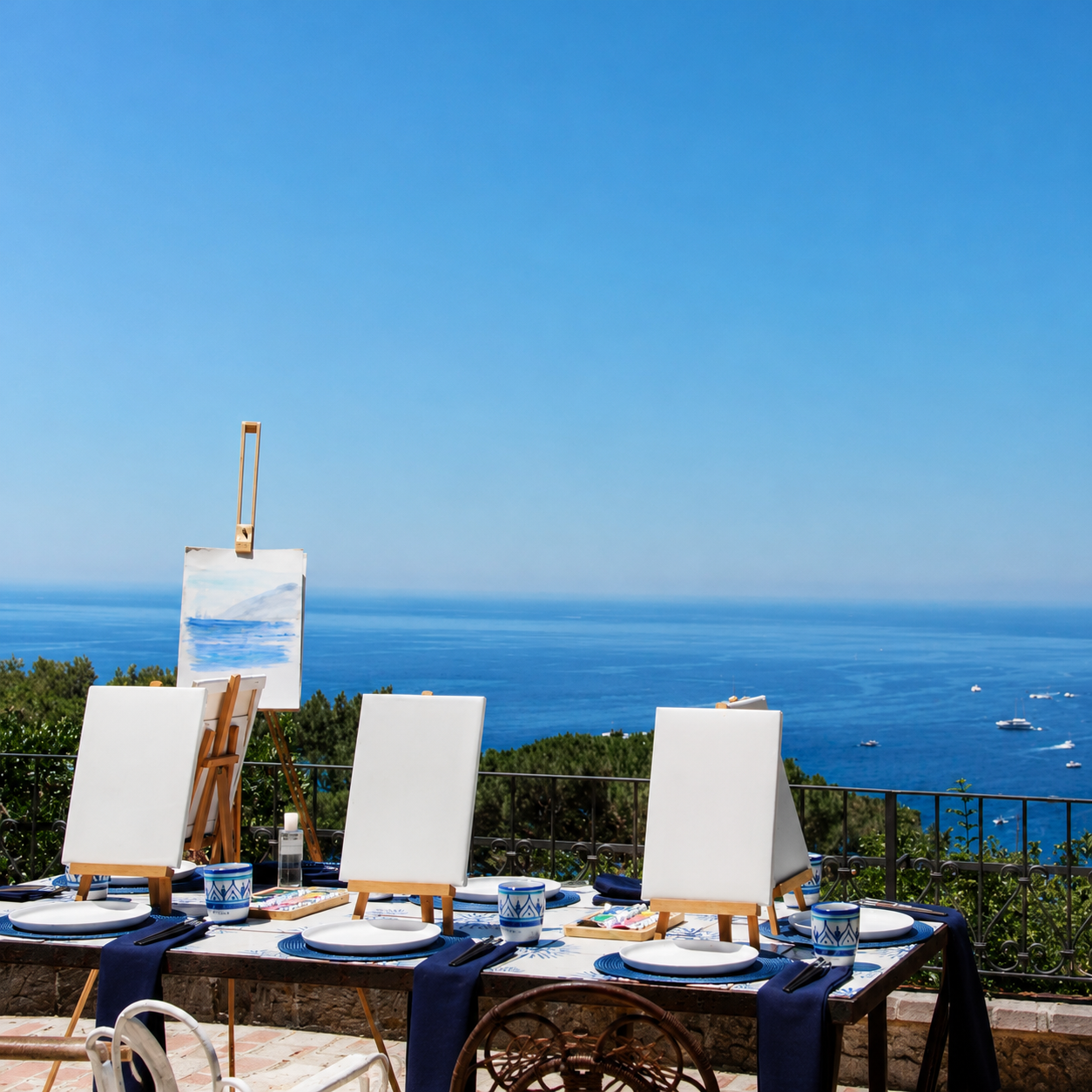 Dipingi la Dolce Vita di Capri con carta d'Amalfi e acquerelli