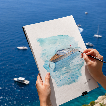 Dipingi la Dolce Vita di Capri con carta d'Amalfi e acquerelli