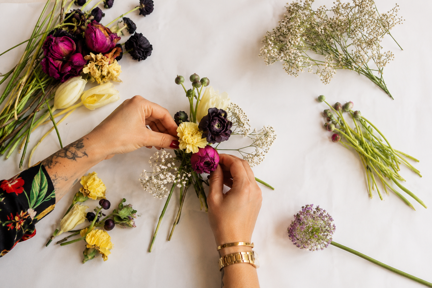 Crea il tuo centrotavola floreale attraverso una classe di botanica a Milano