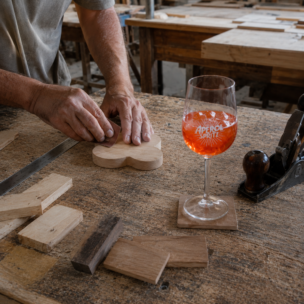 Crea il tuo sottobicchiere in legno e vivi l’aperitivo in una storica falegnameria di Brera