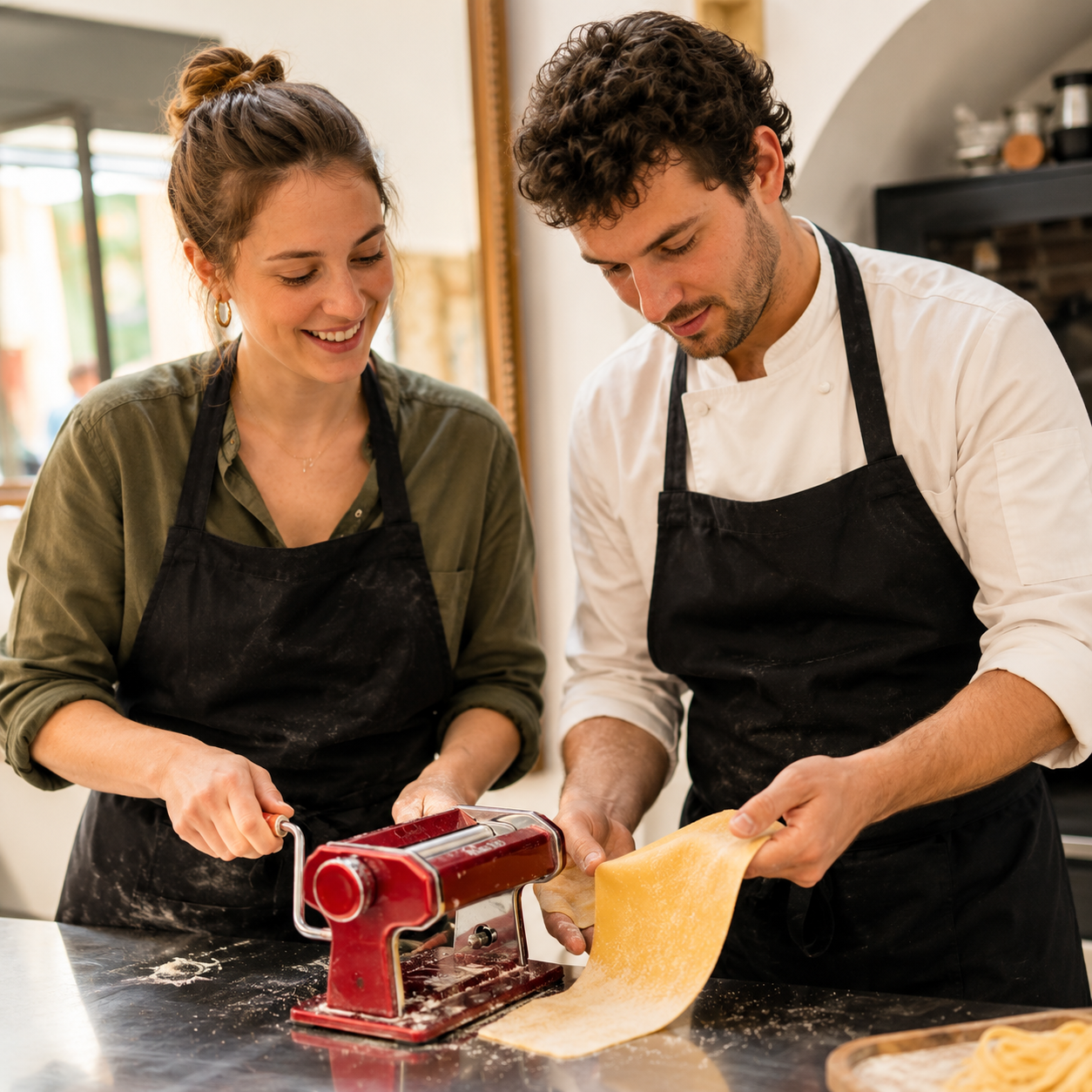 Cook three types of fresh pasta and gelato with a professional in Rome
