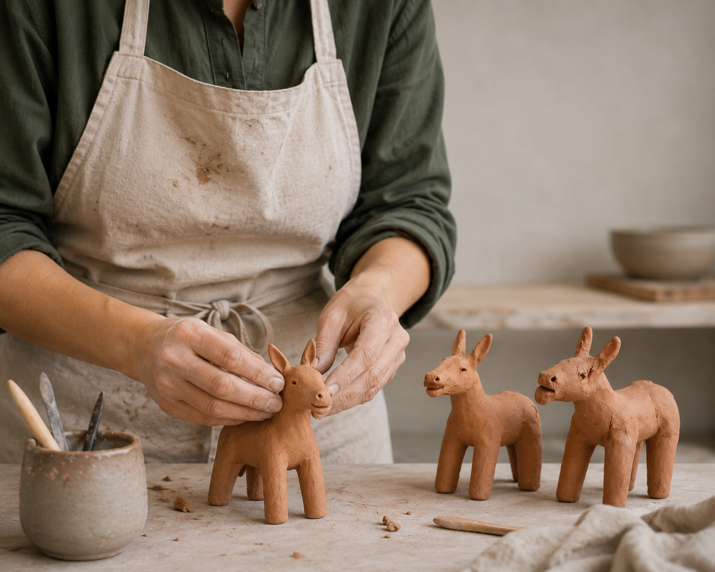 Discover the art of Vietri ceramics by creating your own clay donkey