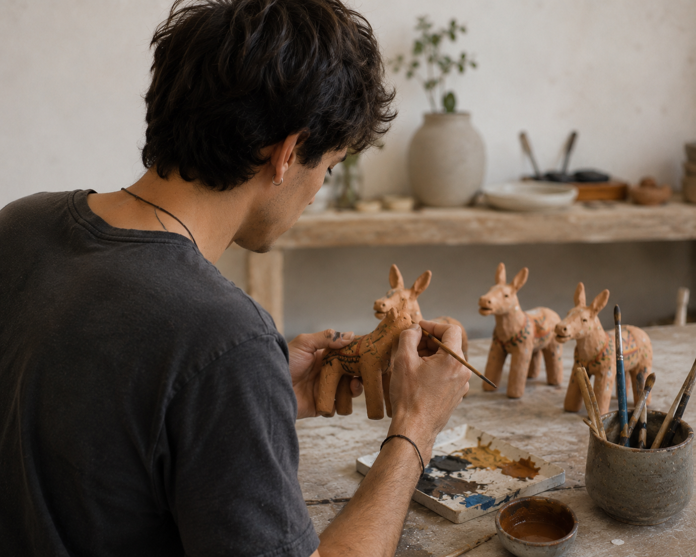 Discover the art of Vietri ceramics by creating your own clay donkey