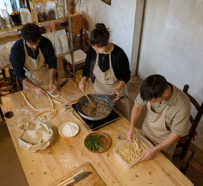 Cucina piatti tipici toscani in un mulino d’epoca, tra materie prime e tecnica