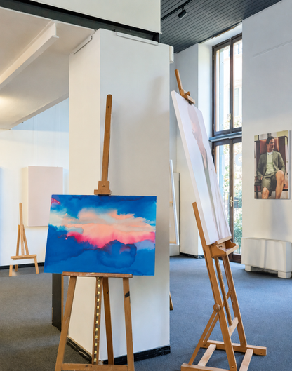Paint your canvas with acrylics in a scenic Milanese art studio