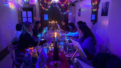 Paint with fluorescent colors during a glow cocktail night in Venice