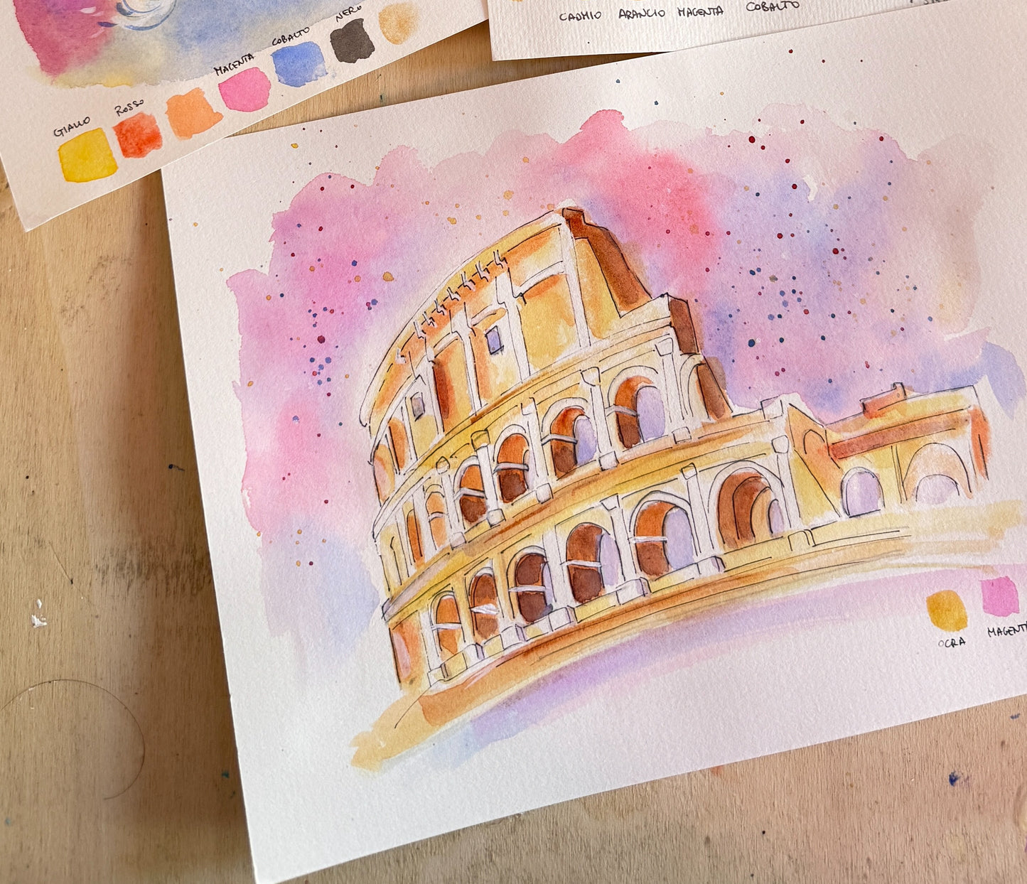 Paint Rome in pop art style with a watercolor workshop
