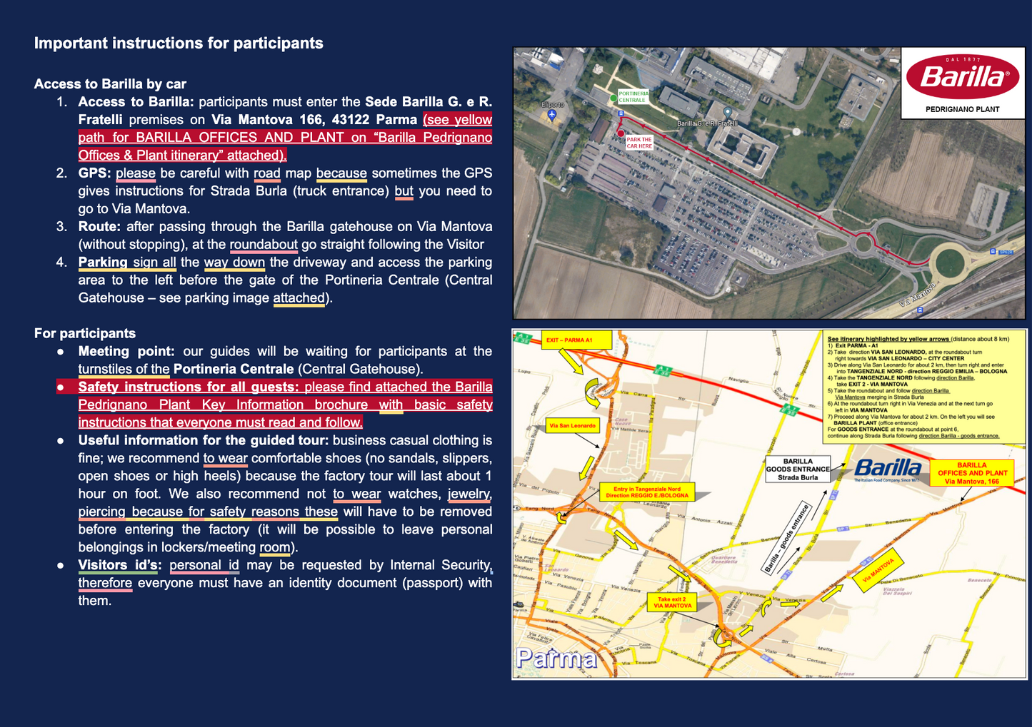 Visita esclusiva al Pastificio Barilla