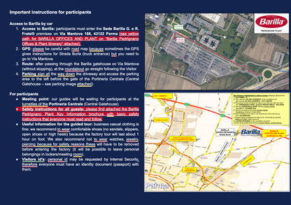 Visita esclusiva al Pastificio Barilla