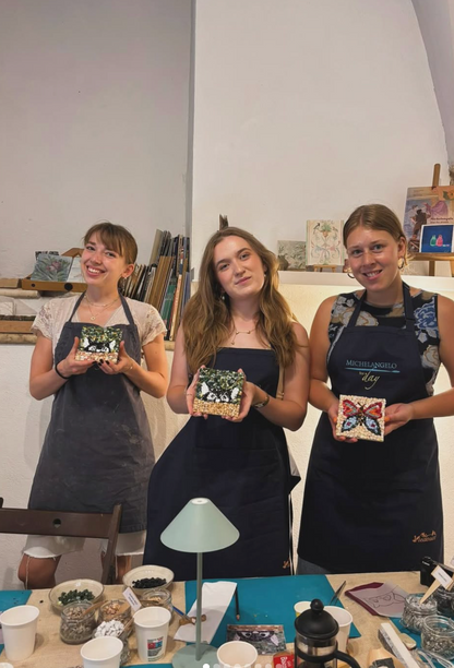 Create your mosaic in Rome and visit Castel Sant'Angelo or Villa Farnesina