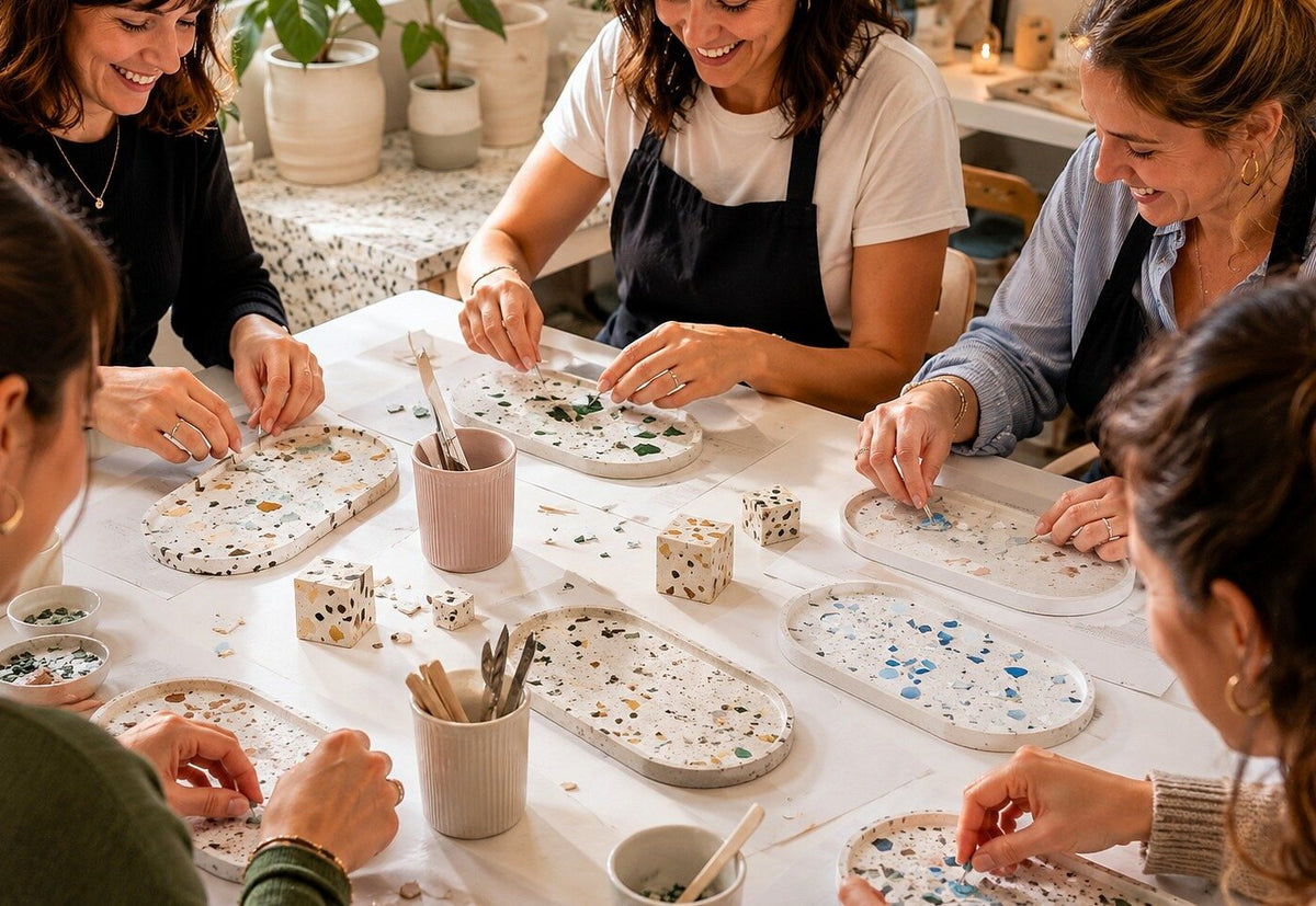 Create your terrazzo eco-resin tray in Milan