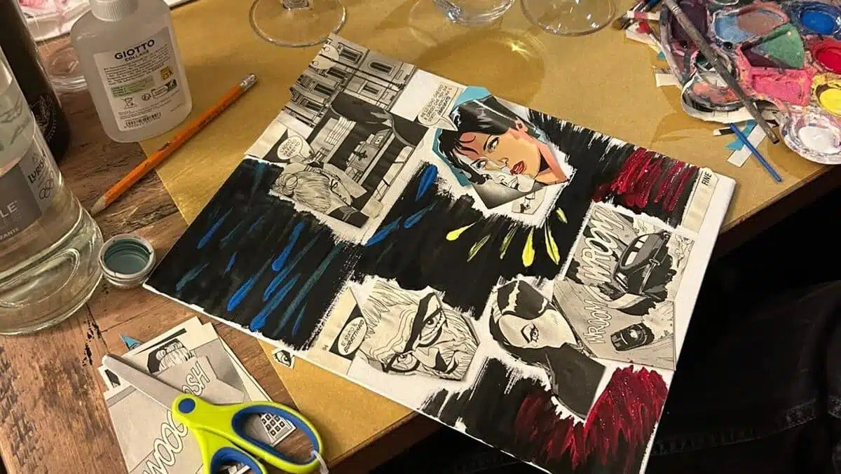 Create your artistic collage with an aperitif at a wine bar in Milan
