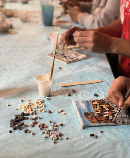 Create your mosaic in Rome and visit Castel Sant'Angelo or Villa Farnesina